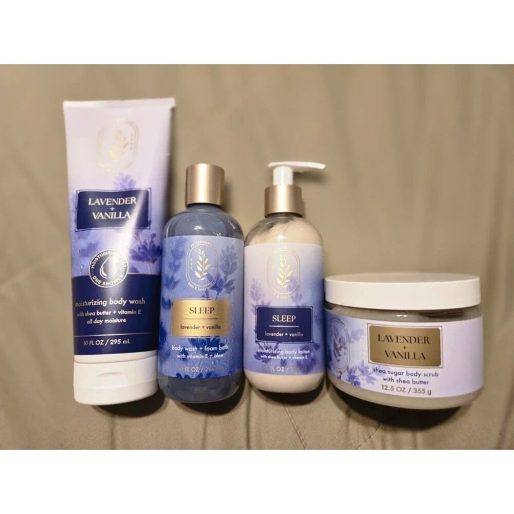 Reduced - Bath & Body Works Aromatherapy Sleep Lavender Vanilla 4 Piece Set NEW
